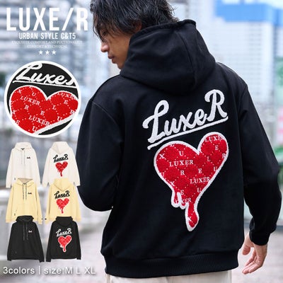 LUXE/R【ラグジュ】モノグラムハートフェイクスウェードパーカー