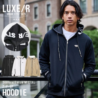 LUXE/R【ラグジュ】フード発泡プリントジップパーカー